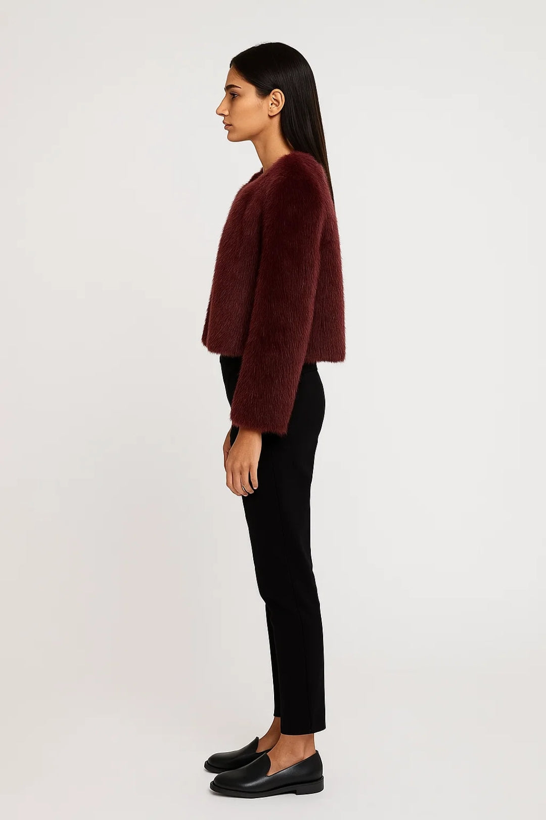 Lumi Damen Kurze Jacke – Flauschig Offenes Design für Vielseitige Looks 2