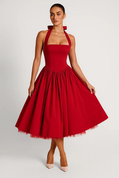 Lumi Damen Midikleid – Eleganter Neckholder für Festliche Anlässe 4