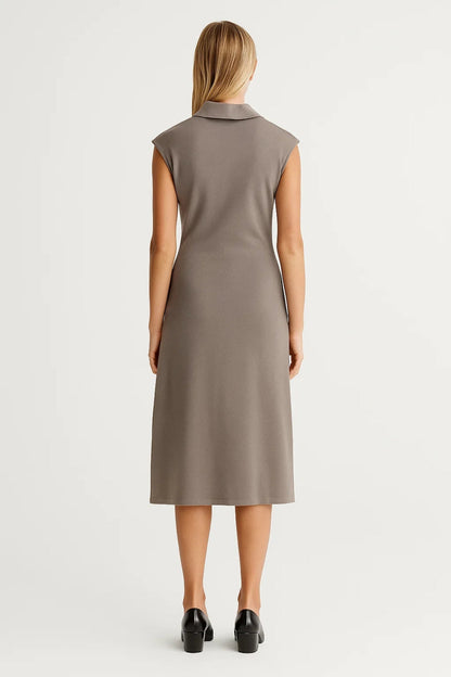 Lumi Damen Midikleid – Eleganter Schnitt mit Schlitz für Feste 2