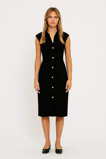 Lumi Damen Midikleid – Eleganter Schnitt mit Schlitz für Feste 4