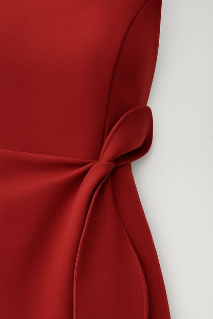 Lumi Damen Midikleid – Taillierter Schnitt mit Rüschen für festliche Anlässe 3