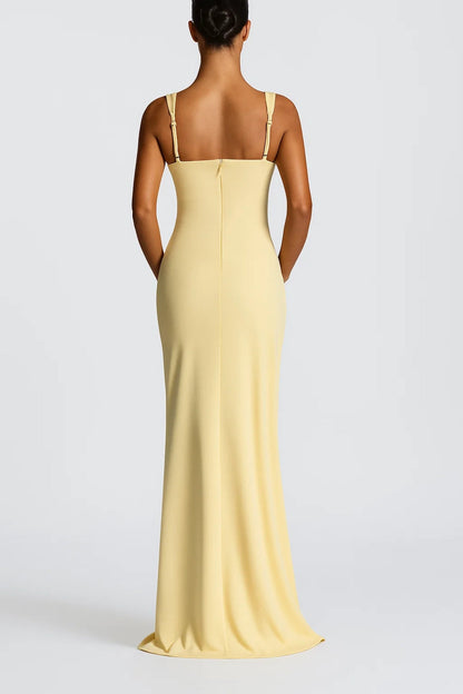 Luna Damen Maxikleid – Elegantes Trägerloses Outfit mit Schlitz 3