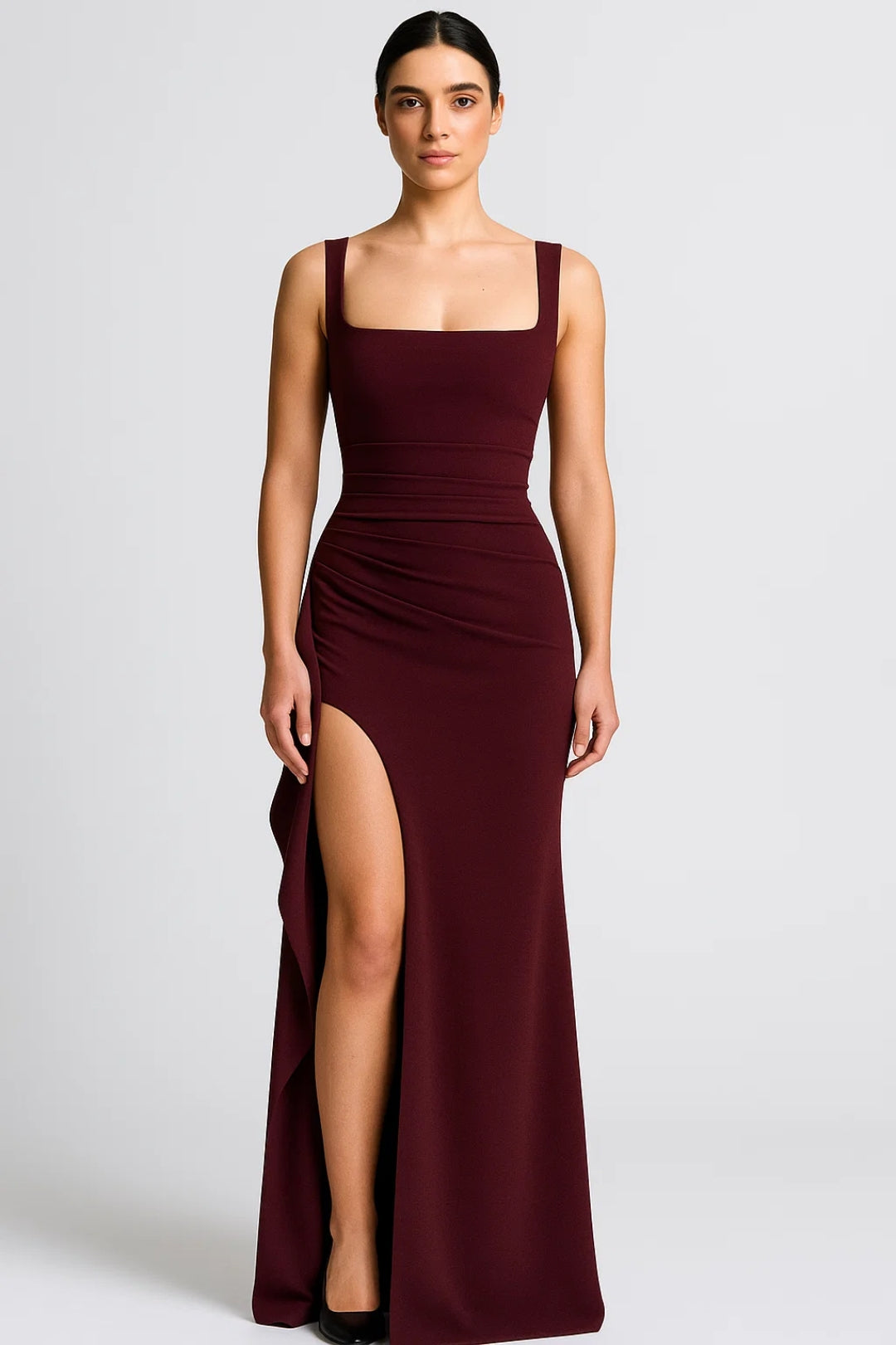 Luna Damen Maxikleid – Elegantes Trägerloses Outfit mit Schlitz 6