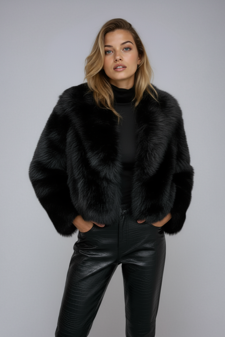 Luna Damenjacke – Elegante Kurzjacke mit Federn für Partys 2