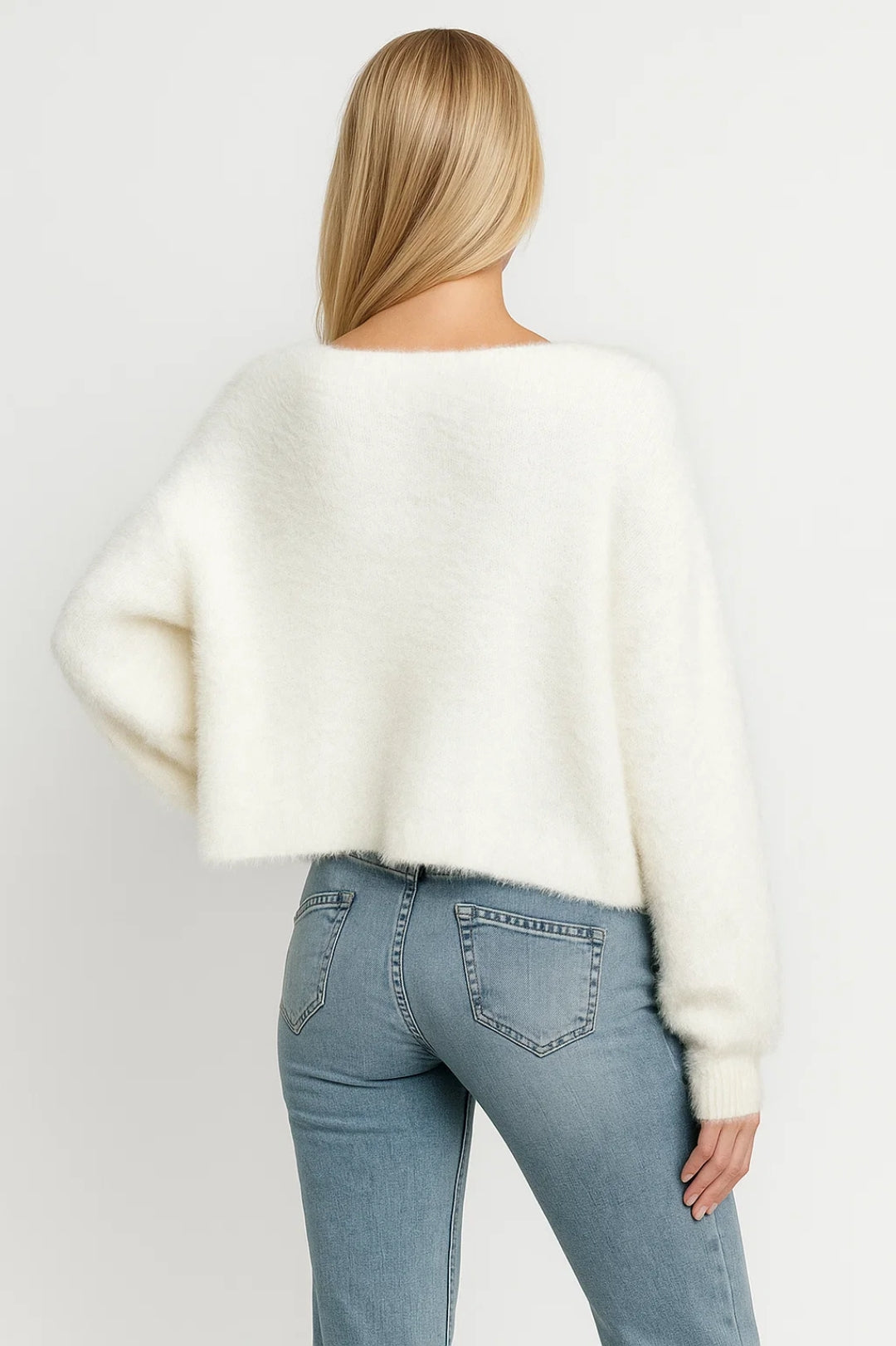 Luna Women's Cardigan – Elegant Pearl-Accented Layering Piece 1