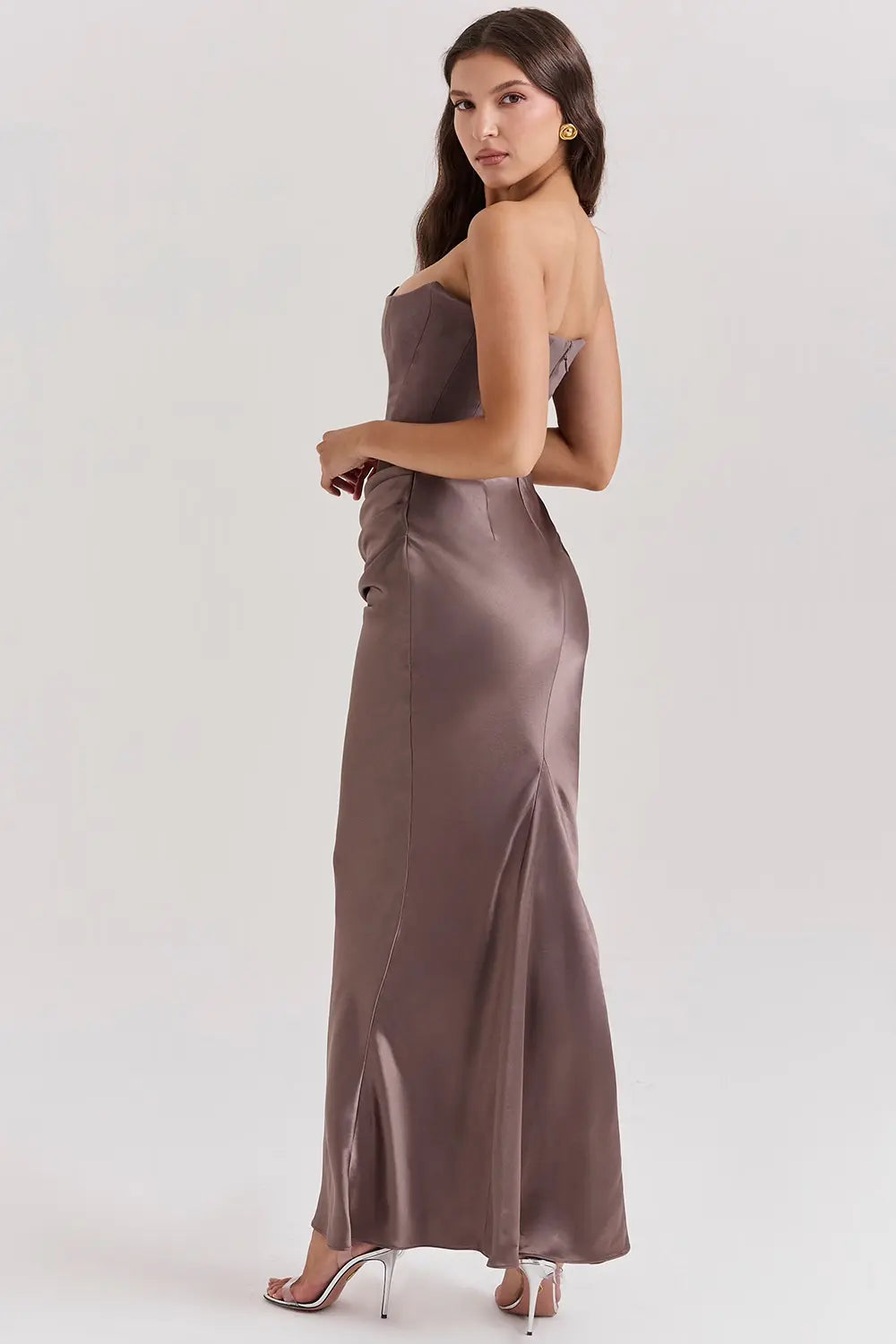 Luna Women's Elegant Evening Gown – Strapless Bodycon Maxi Dress 5