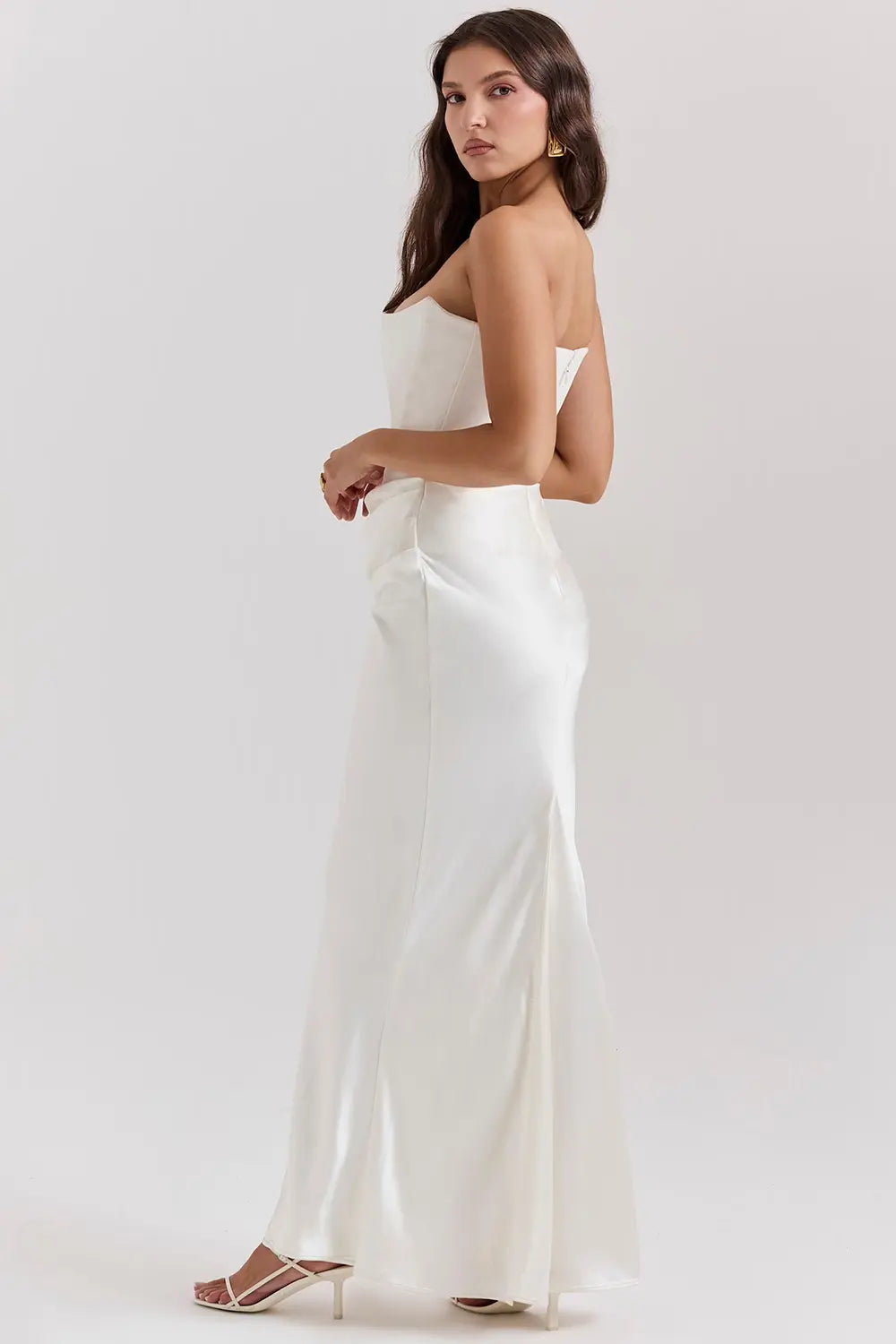 Luna Women's Elegant Evening Gown – Strapless Bodycon Maxi Dress 8