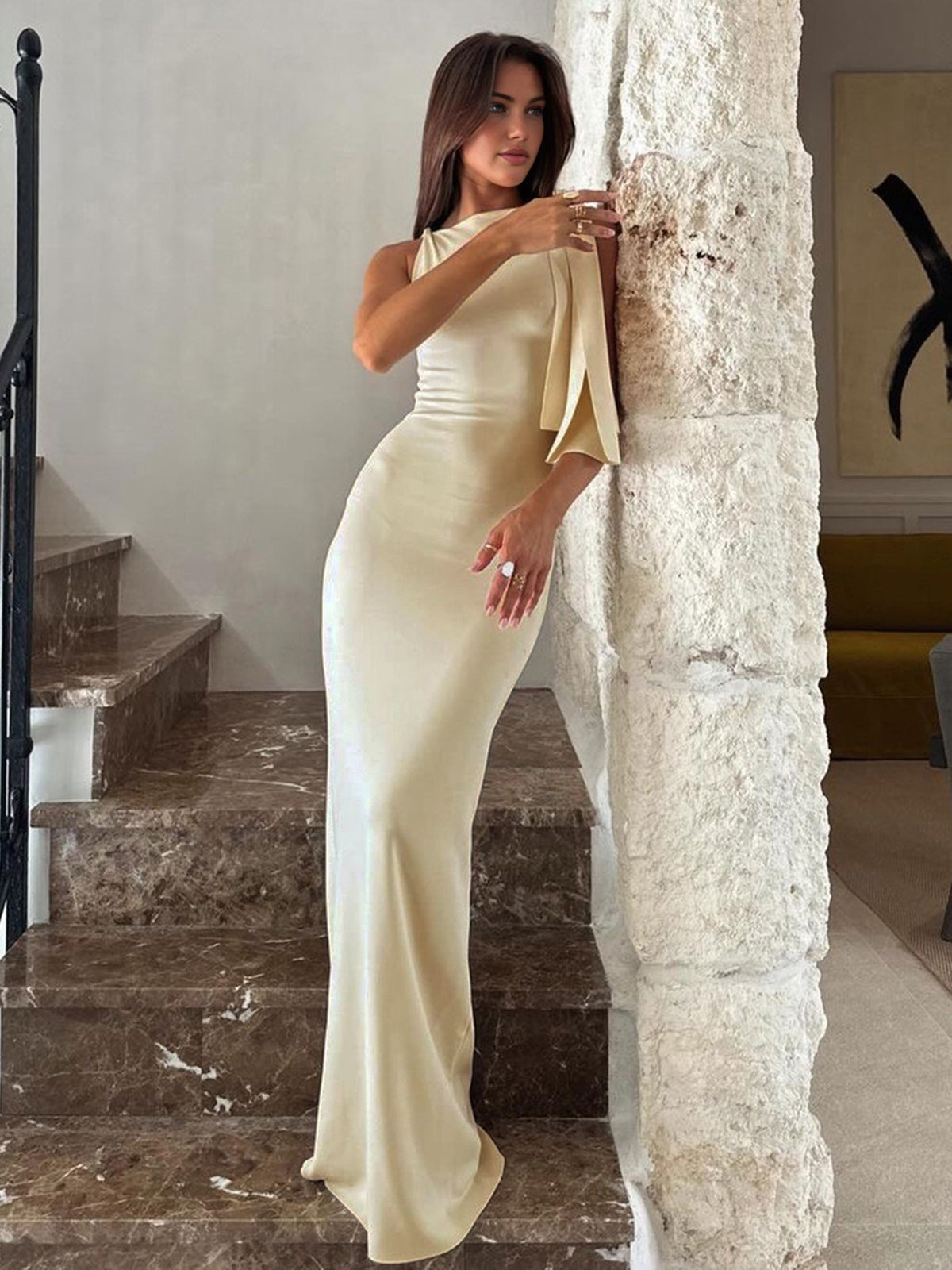 Luna Women's Elegant Maxi Dress – Flattering Fit for Weddings 2