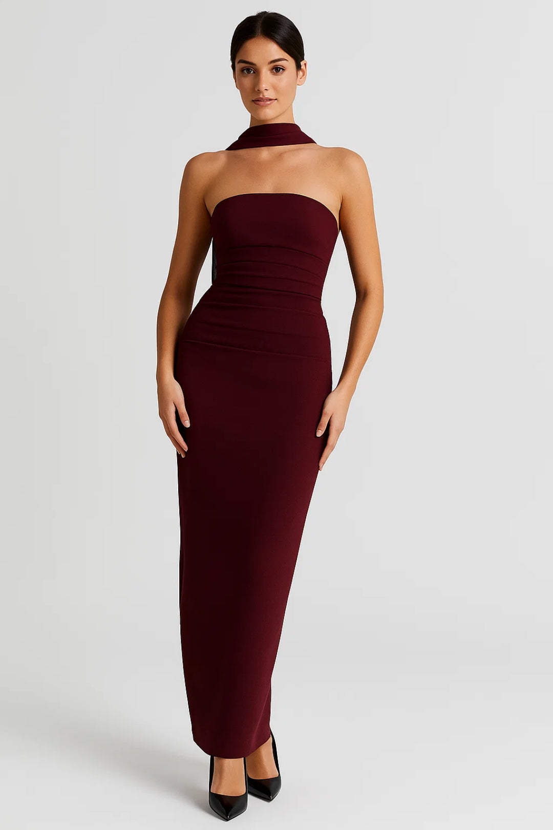 Luna Women's Elegant Maxi Dress – Strapless Design for Special Occasions 3