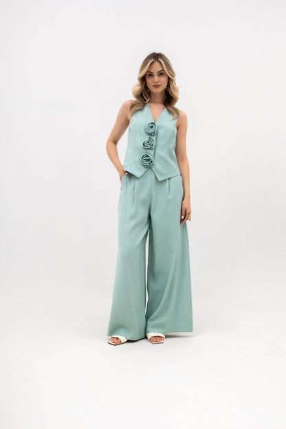 Luna Women's Floral Button Vest – Adjustable Fit for Any Occasion 5