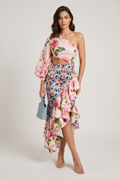 Luna Women's Floral Dress – Flared Lightweight Summer Style 1