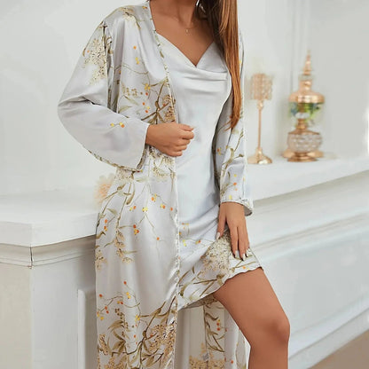 Luna Women's Satin Pajama Set – Lightweight Summer Comfort Wear 4