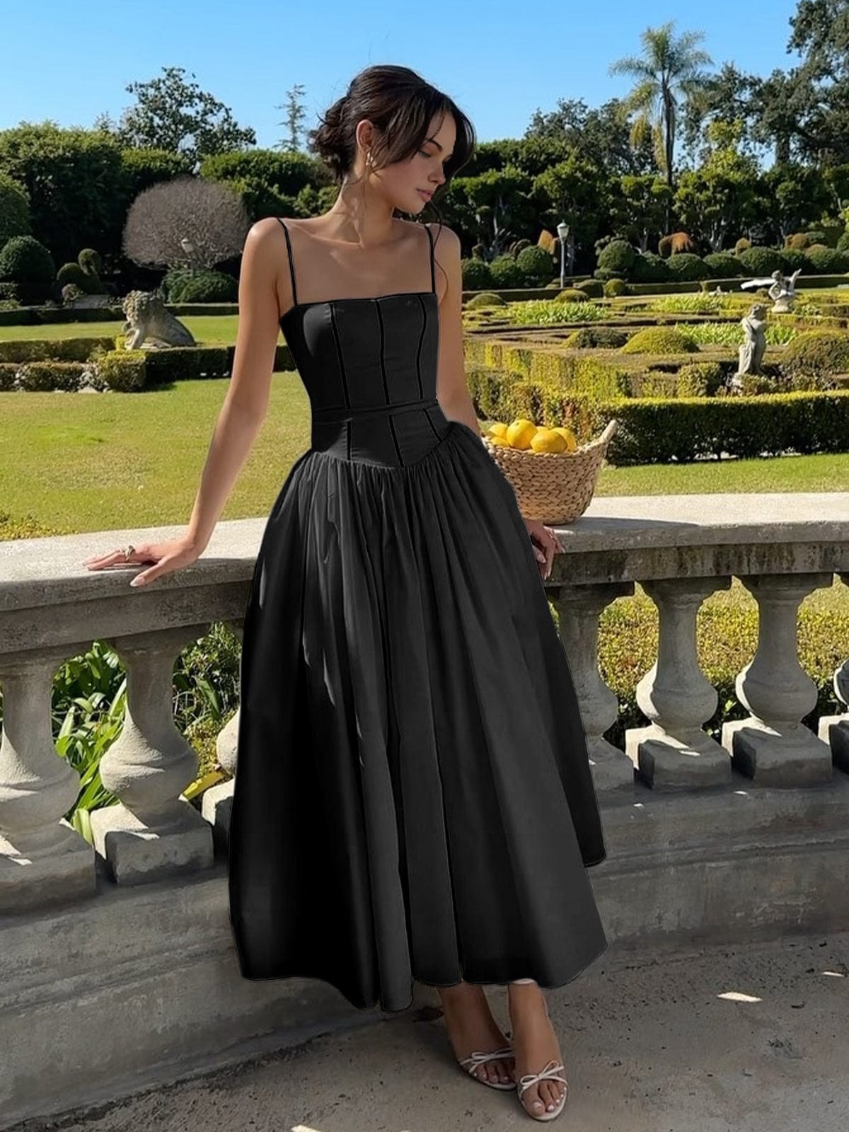 Luna Women's Strapless Pleated Maxi Dress – Flowy Elegant Gown for Summer Events 3