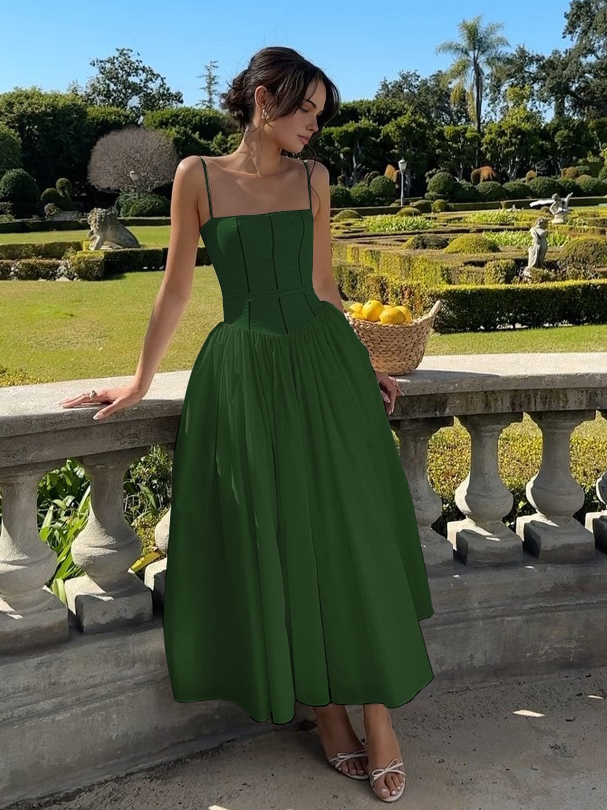 Luna Women's Strapless Pleated Maxi Dress – Flowy Elegant Gown for Summer Events 5