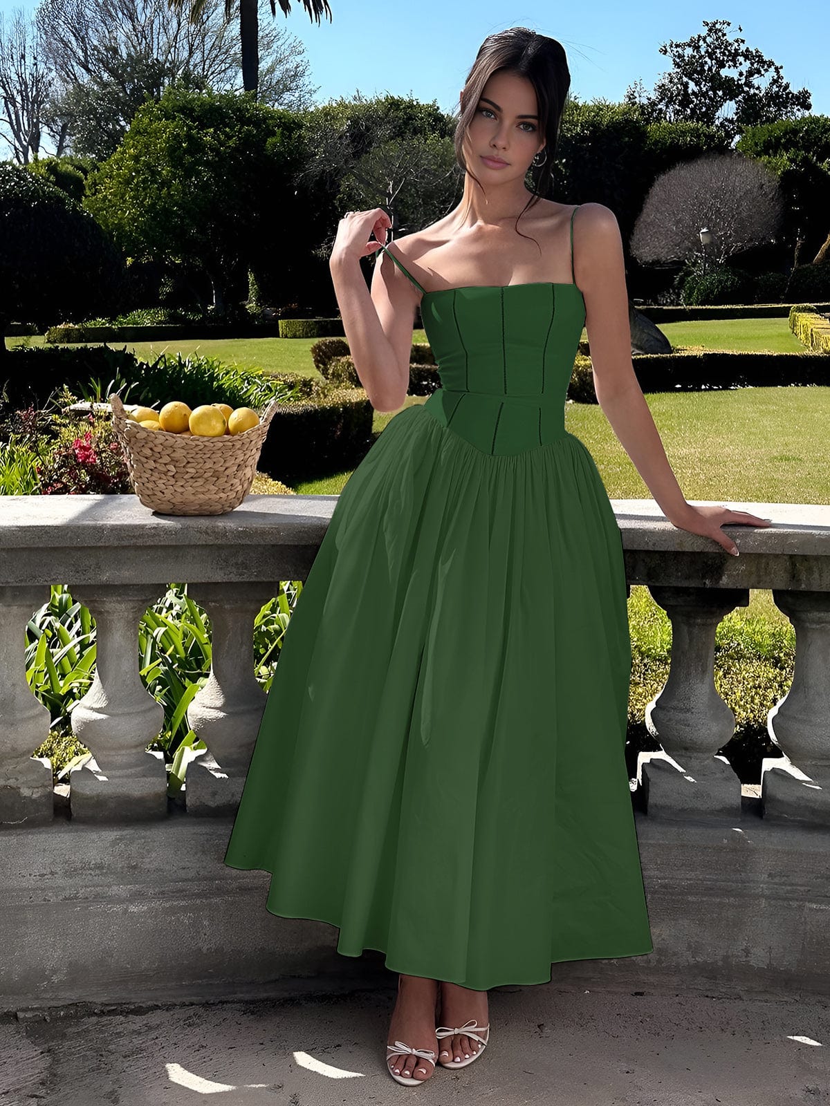 Luna Women's Strapless Pleated Maxi Dress – Flowy Elegant Gown for Summer Events 6