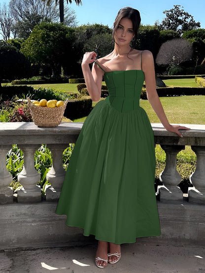 Luna Women's Strapless Pleated Maxi Dress – Flowy Elegant Gown for Summer Events 6