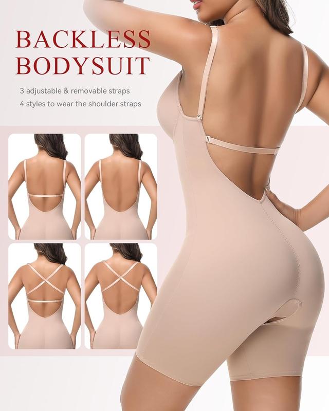 Lunara Women's Strapless Backless Shapewear Bodysuit – Deep U Neckline for Seamless Contouring 4