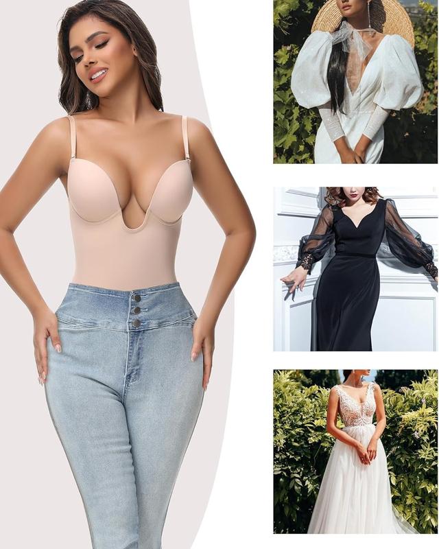 Lunara Women's Strapless Backless Shapewear Bodysuit – Deep U Neckline for Seamless Contouring 5