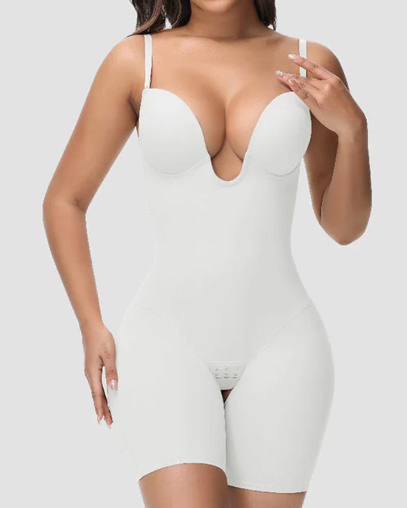 Lunara Women's Strapless Backless Shapewear Bodysuit – Deep U Neckline for Seamless Contouring 7