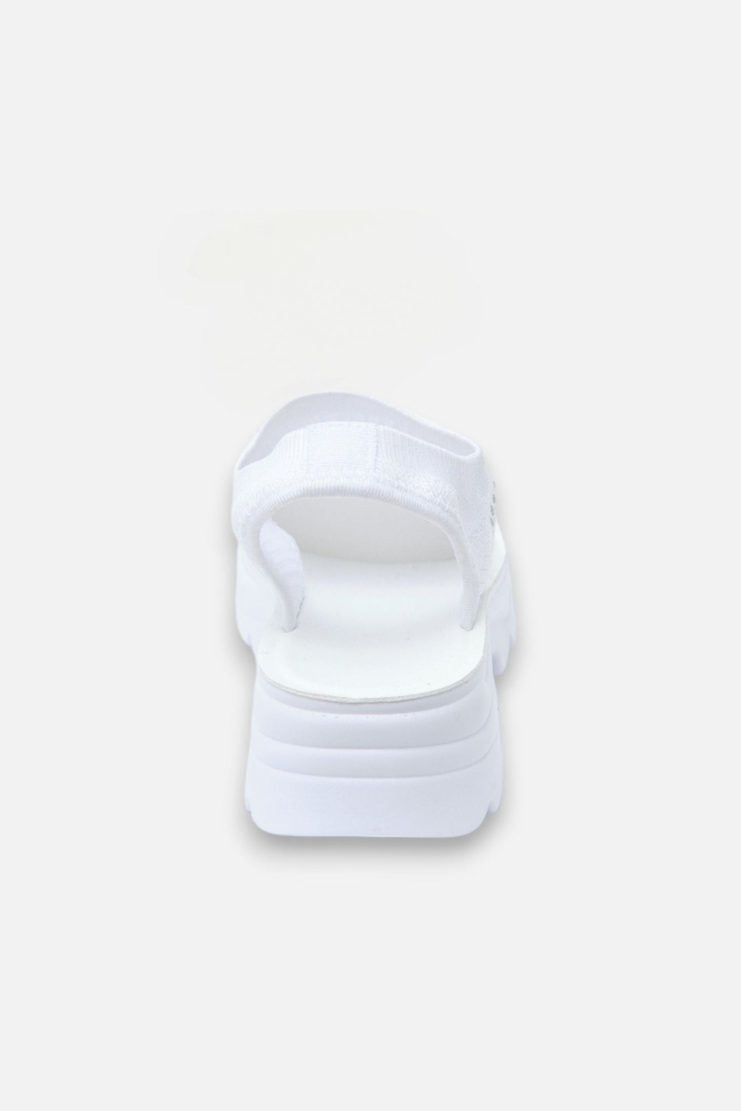 Lunara Women's White Platform Sandals – Crystal-Embellished Comfort 5