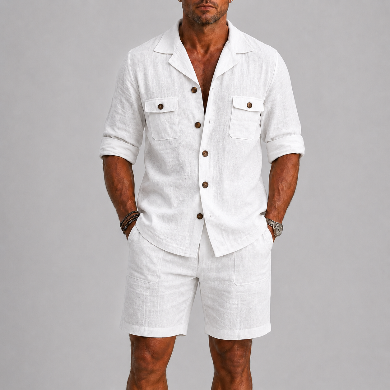 Lunelle Men's Linen Set – Lightweight Comfort for Summer Outings 2