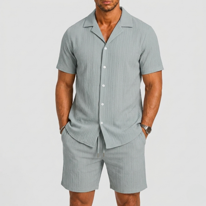 Lunelle Men's Linen Summer Set – Lightweight Breathable Comfort 1