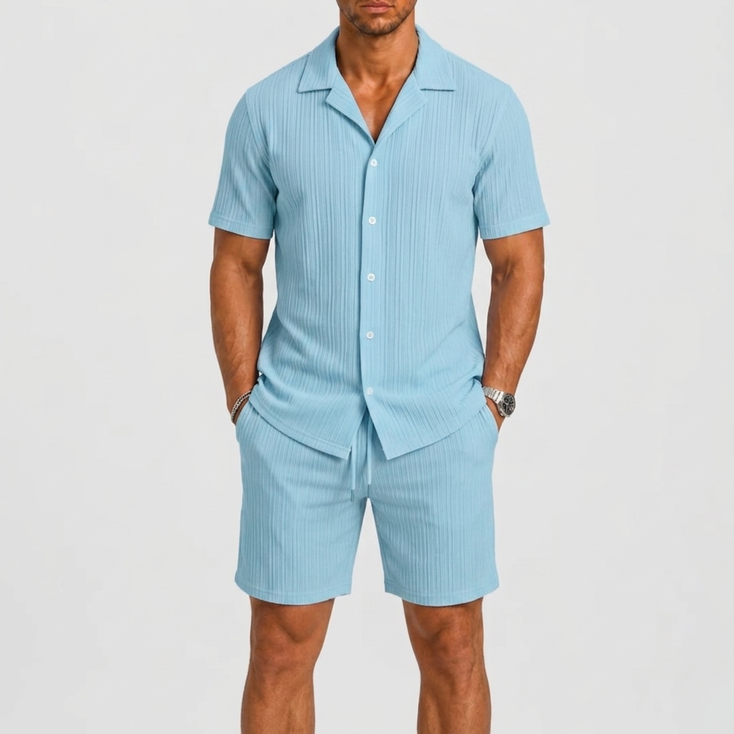 Lunelle Men's Linen Summer Set – Lightweight Breathable Comfort 2