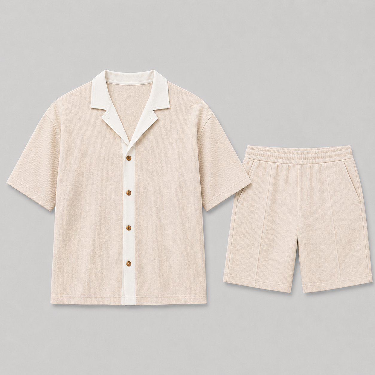 Lunelle Men's Summer Set – Waffle Texture Lightweight Comfort 1
