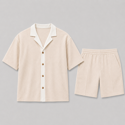 Lunelle Men's Summer Set – Waffle Texture Lightweight Comfort 1