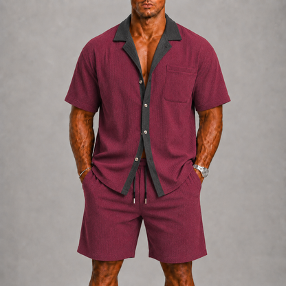 Lunelle Men's Summer Set – Waffle Texture Lightweight Comfort 5