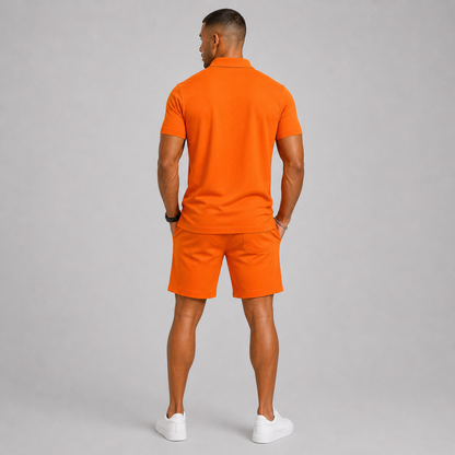 Lunelle Men's Summer Sports Set – Breathable Polo & Shorts for Active Days 3