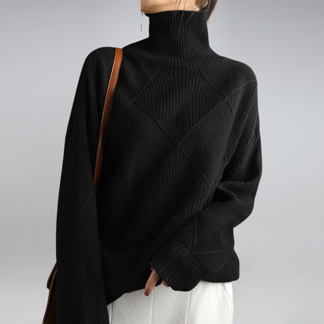 Luxe Women's Cashmere Sweater – Soft Turtleneck for Cozy Elegance 4
