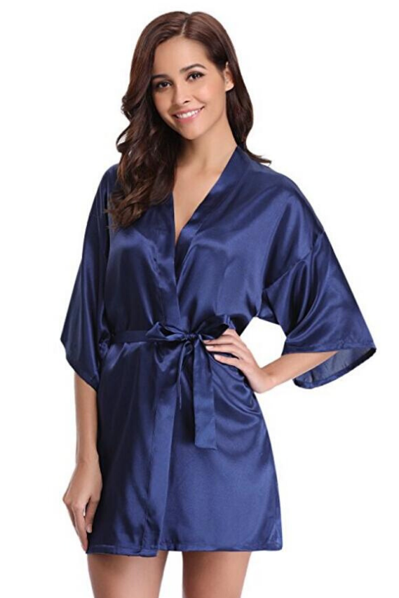 Luxe Women's Dressing Gown – Soft Satin for Elegant Lounging 1