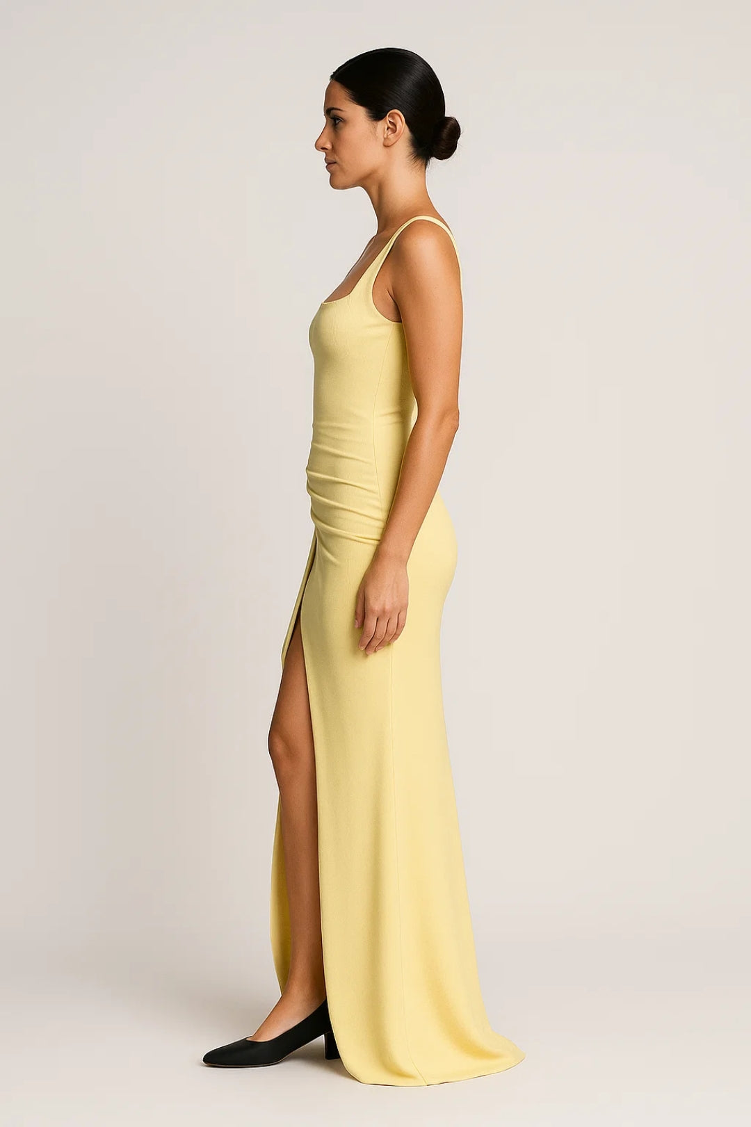 Lyra Women's Elegant Evening Dress – Chic Maxi with Slit for Formal Events 2