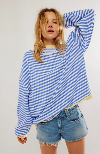Mare Oversized Sweater Casual Knitwear – Striped Comfort Everyday Wear 2