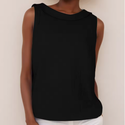 Marlen Women's Tank Top – Chic Rolled Collar for Effortless Summer Style 7