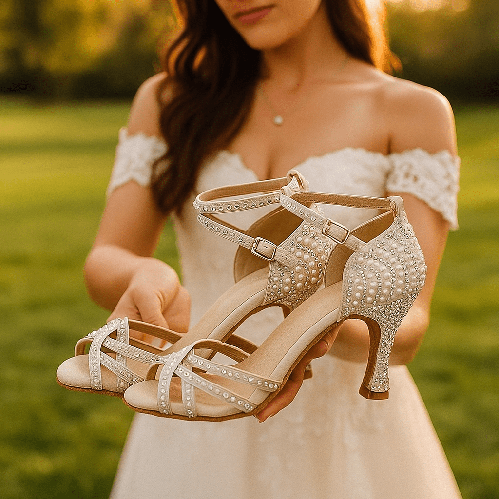 Mila Damen High Heel Sandalen – Funkelnde Zirkonia für Sommerpartys 2