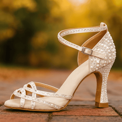 Mila Damen High Heel Sandalen – Funkelnde Zirkonia für Sommerpartys 4