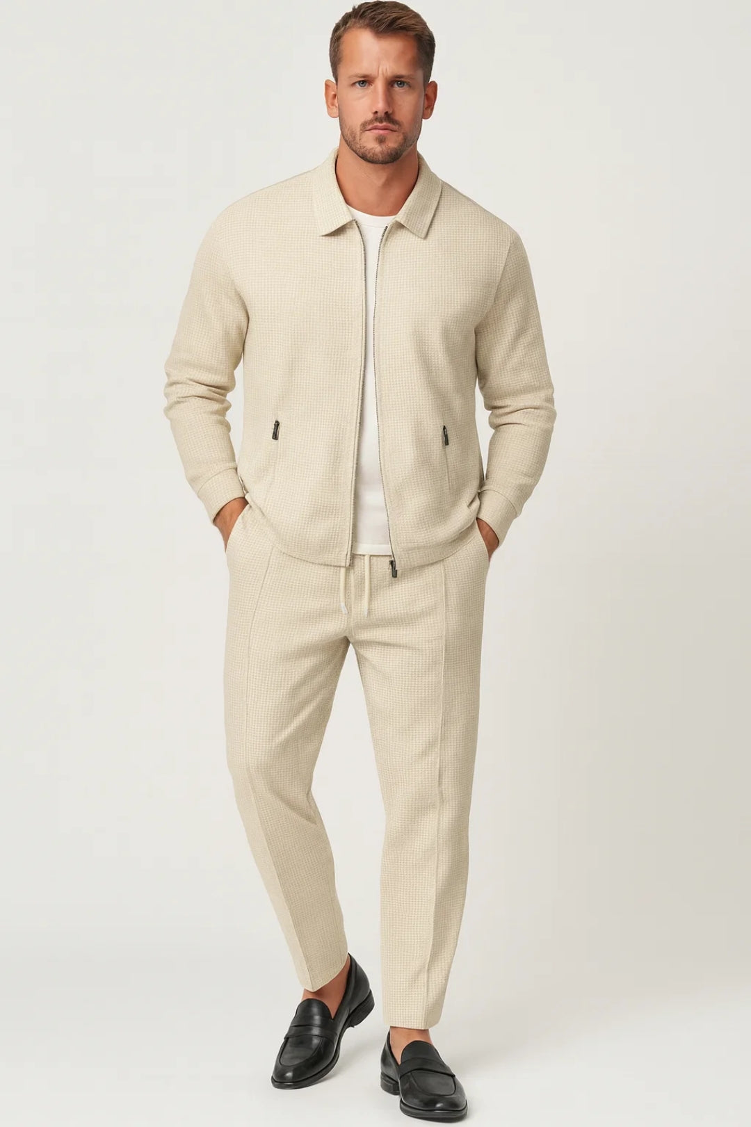 Milo Herren Minimalistisches Set – Elegante Jacke und Bequeme Hose für Vielseitigen Stil 1