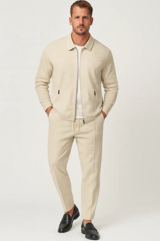 Milo Herren Minimalistisches Set – Elegante Jacke und Bequeme Hose für Vielseitigen Stil 1