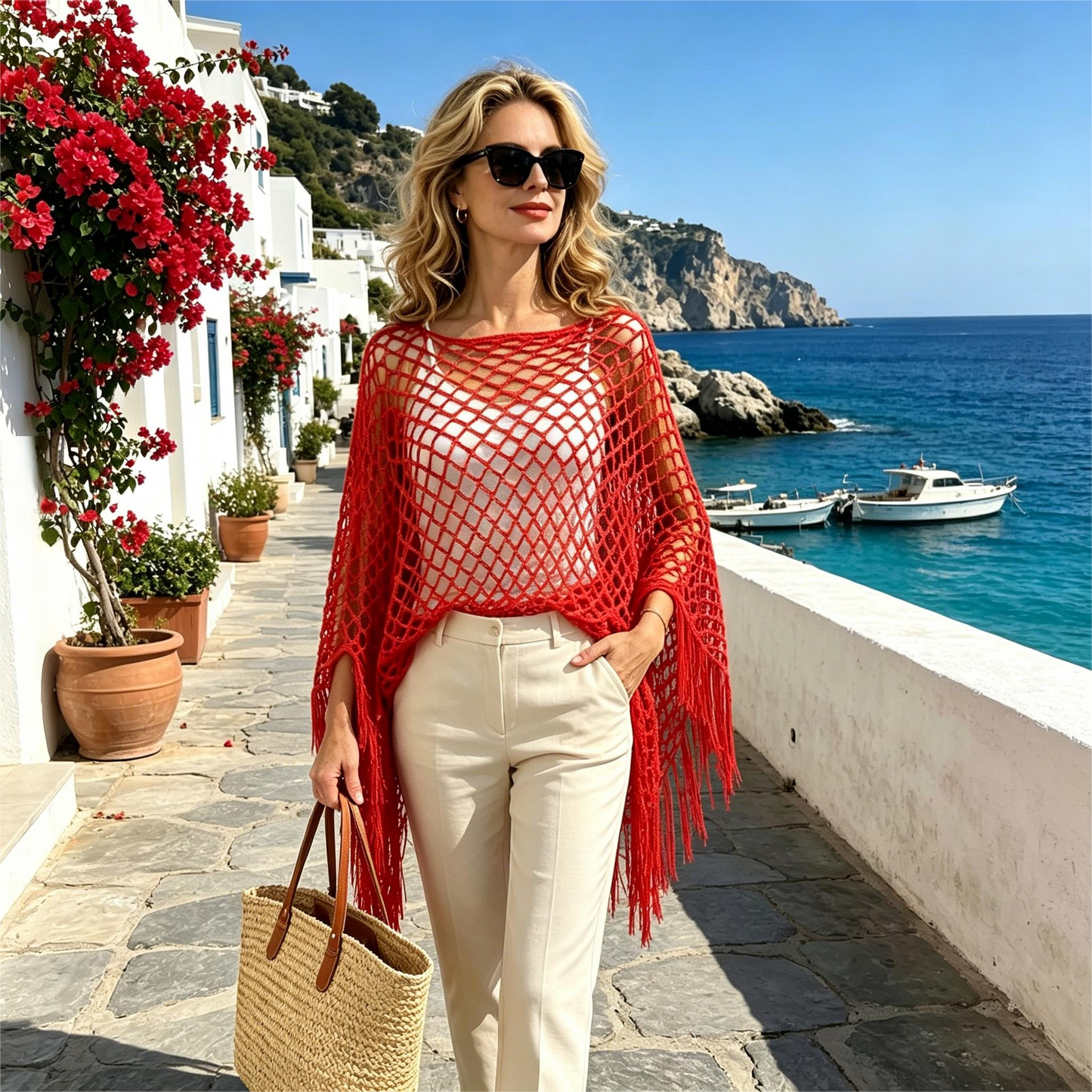 Miora Women's Beach Cover Up – Lightweight Openwork Layer for Effortless Summer Style 4