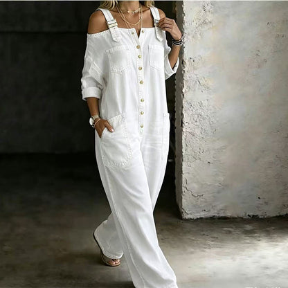 Mira Women's Casual Jumpsuit – Comfortable Wide-Leg Design 7