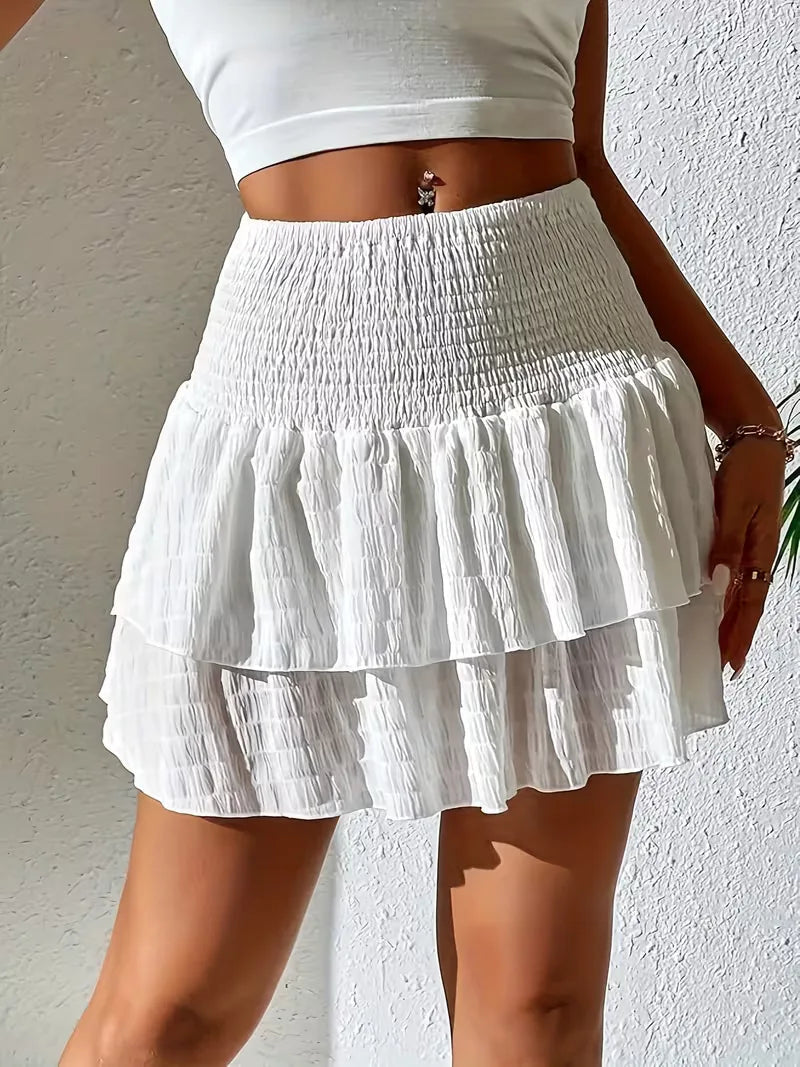Mira Women's Pleated Midi Skirt – Lightweight Ruffles for Summer Style 8