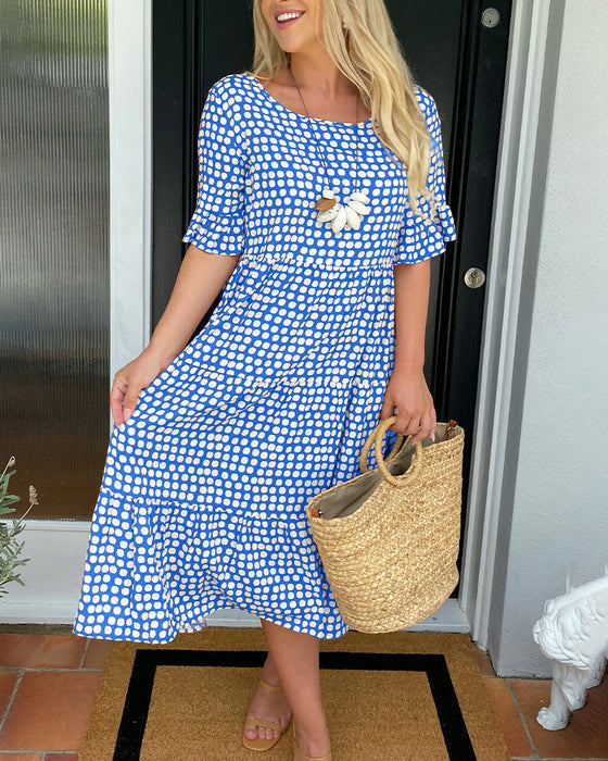 Mirella Women's Polka Dot Midi Dress – Lightweight Stylish Summer Outfit 3