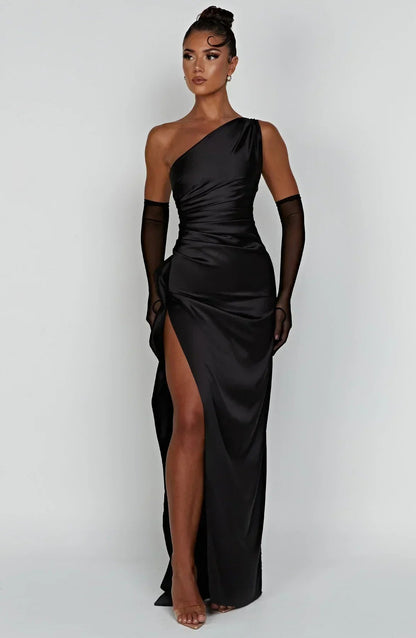 Nara Women's Elegant Maxi Dress – Asymmetrical Style for Formal Events 0