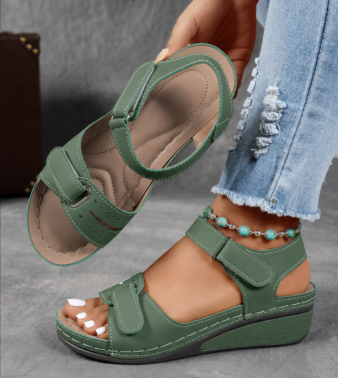 Nerina Women's Sandals – Orthopedic Wedge Heel for All-Day Comfort 0
