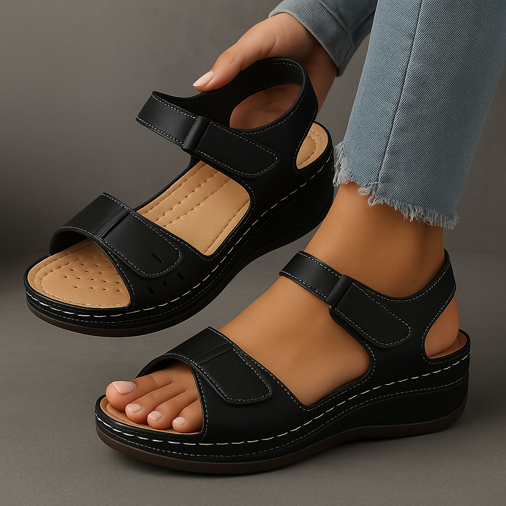Nerina Women's Sandals – Orthopedic Wedge Heel for All-Day Comfort 8