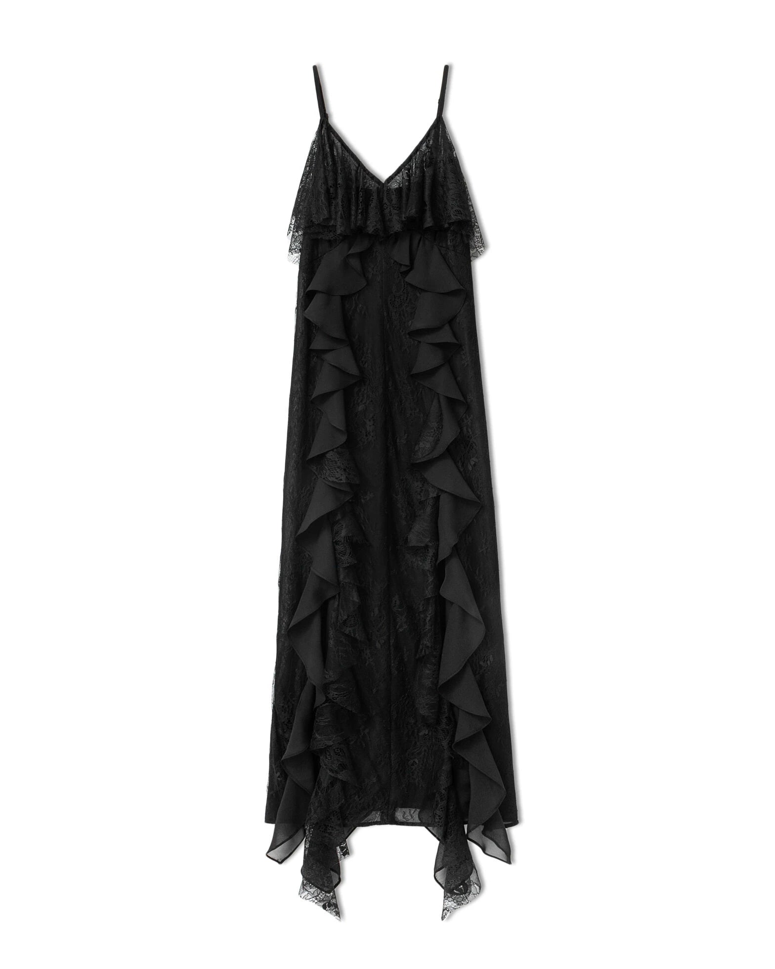 Nina Women's Lace Midi Dress – Romantic Ruffled Summer Elegance 8