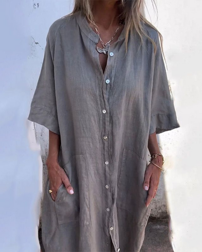 Niora Women's Boho Shirt Dress – Lightweight, Breathable Comfort 0