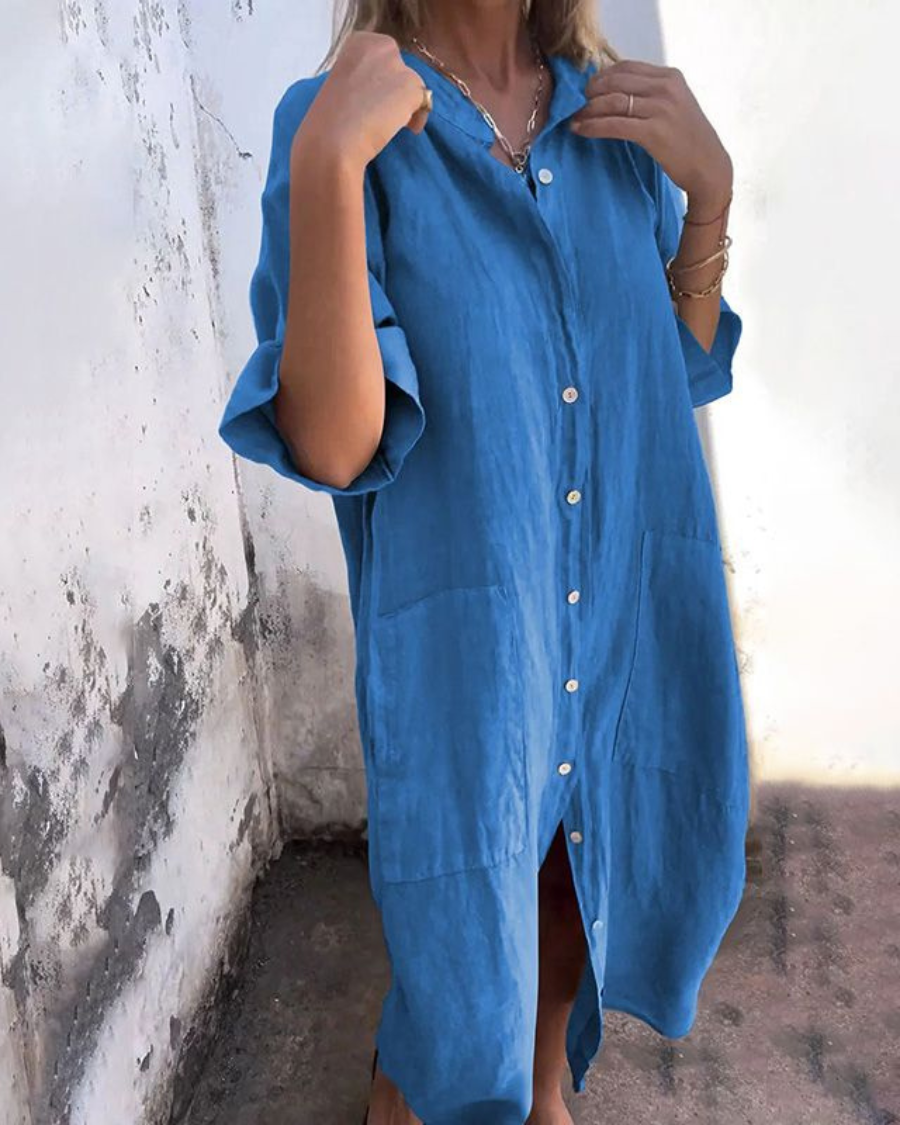 Niora Women's Boho Shirt Dress – Lightweight, Breathable Comfort 2